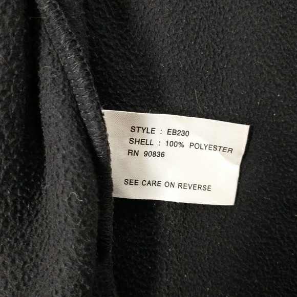 Eddie Bauer Men's EB230 Wind Resistant Full Zip Fleece Jacket Black XL Logo - Picture 11 of 15